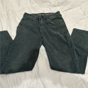 American Eagle dark green corduroy pants